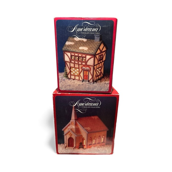Americana Porcelain Collectible Other - Vintage Americana Porcelain Collectible Set of two